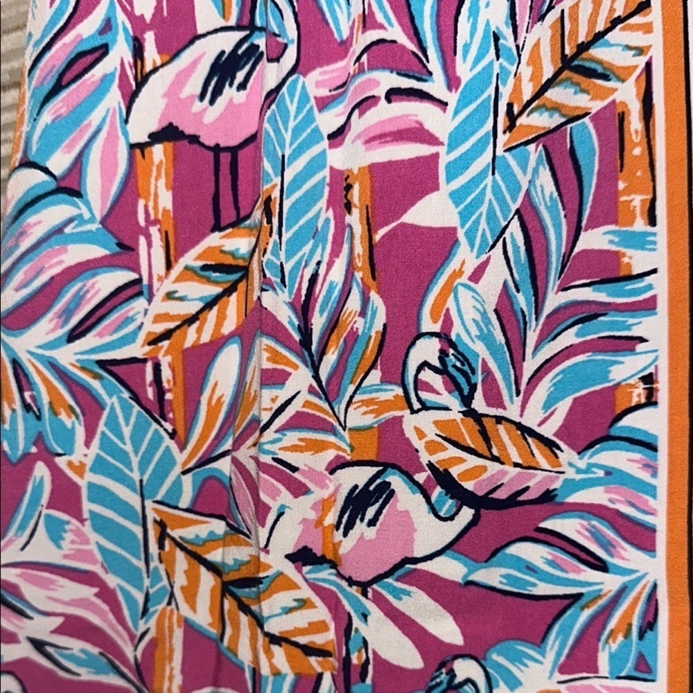 Crown & Ivy Tropical Tank Size S.   Flamingos. Pinks Blues Orange White Navy - Picture 5 of 5
